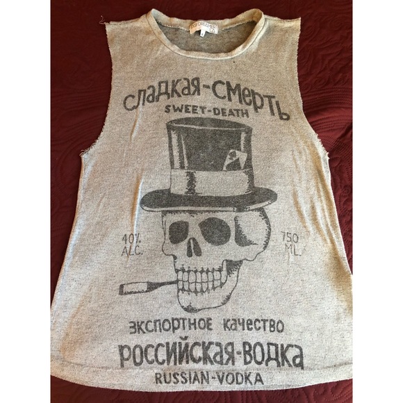 Daydreamer LA Tops - Grey Daydreamer LA ‘Sweet Death’ Tank Top from UO